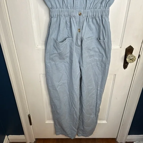 Lucy & Yak Juni 100% Organic Cotton Blue Boiler Jumpsuit W1652 Sz M - Picture 4 of 9